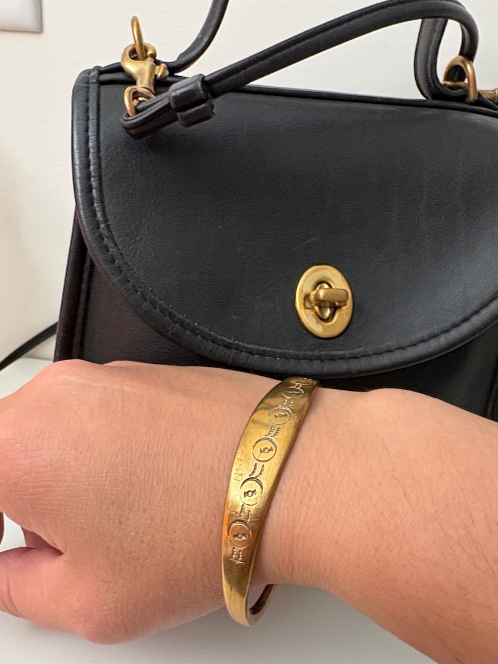 Gold-Tone Etched Cuff Bracelet - Women Accessories